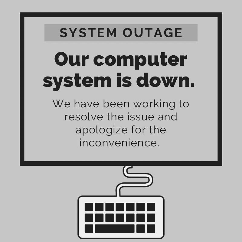 Computers System Outage. Abbeville Memorial Library